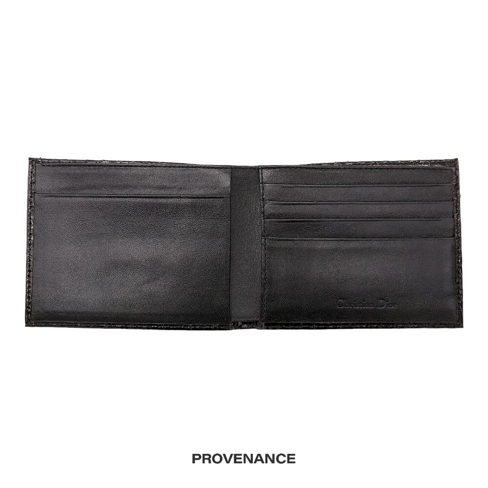 🔴 Christian Dior Bifold Wallet - Black Snakeskin - Picture 5 of 6